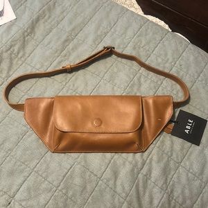 NWT Delilah belt bag. Cognac leather. By Able.